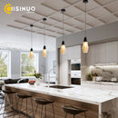 Axyaa Glass & Metal Pendant Light: Adjustable Vintage Ceiling Fixture