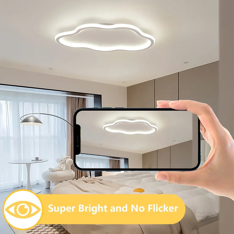 Axyaa Cloud LED Ceiling Light for Children's Room with Ultra-Thin Design
