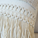 Axyaa Bohemian Circle Jacquard Embroidery Pillow Covers - 45X45 Linen Cotton Decor