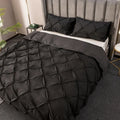 Axyaa 3D Flower Duvet Cover Set, Reversible Quilt Covers + Pillowcase, Solid Color, Home Bedding Essentials