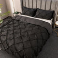 Axyaa 3D Flower Duvet Set, AB Side Quilt Covers + Pillowcase, Solid Home Bedding
