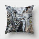 Axyaa Marble Ocean Sea Pattern Polyester Throw Pillow Cover - Home Sofa Decor