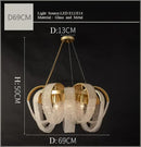 Axyaa Crystal Tassel Chandelier, Luxury Hotel Decoration in Golden/Chrome