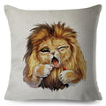 Axyaa Watercolor Animal Pillowcase - Cute Cartoon Design for Living Room Sofa