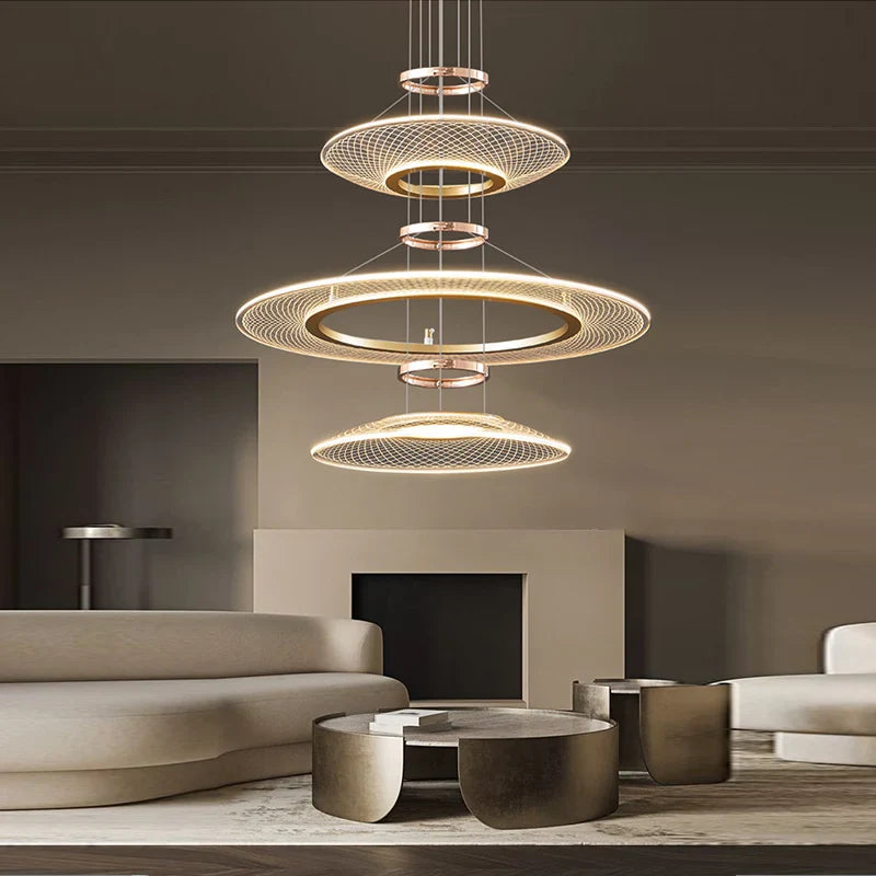 Axyaa Double Pendant LED Chandeliers for Living Room & Kitchen Island