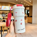 Axyaa Stainless Steel Vacuum Tumbler with Straw for Hot and Cold Drinks