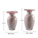 Axyaa Pink Glass Vase Pleated Lace Home Decor Hydroponic Terrarium