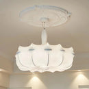 Axyaa Modern Handcrafted Silkworm Cloth Chandelier, 5-Light LED Pendant for Restaurants