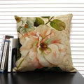 Axyaa Flower Print Cushion Cover: Decorative Sofa Throw Pillow for Home Décor & Comfort.