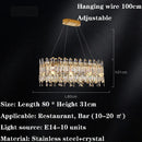 Axyaa Round Crystal LED Chandelier for Modern Living Room & Kitchen