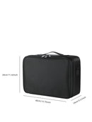 Axyaa Travel Makeup Train Case with Adjustable Dividers and Shoulder Strap