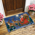 Axyaa Christmas Santa Mat: Festive Home Decoration for Kitchen and Bathroom