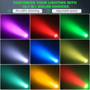 Axyaa 4PCS RGBW Par Light 18LEDs DJ Party Stage Lights Disco Wedding Club