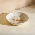 Axyaa Polka Dot Dog Snack Dish Set - Cute and Stylish Home Kitchenware