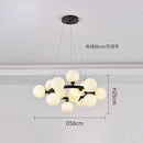 Axyaa Gold Ball Chandelier: Nordic LED Glass Hanging Lamp for Home, Kitchen, Living Room