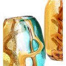 Axyaa Glass Vase - Abstract Ripple Transparent Hydroponic Flower Vase