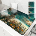 Axyaa Flower Plant Absorbent Drying Mat for Table Cup Drying Mats