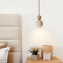 Axyaa Yellow Cave Stone Walnut Pendant Lights - Antique Wabi Sabi Style