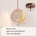 Axyaa Stone Cream Led Chandelier Pendant Lamp for Bedroom Atmosphere Lighting