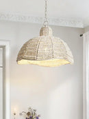 Axyaa French Wood Ceiling Pendant Lamp Vintage Bedroom Living Room Pendant Light
