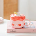 Axyaa Ceramic Cake Pattern Coffee Mug with Cover and Large Capacity