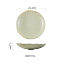 Axyaa Stone Patterned Ceramic Serving Plates for Molecular Cuisine and Desserts