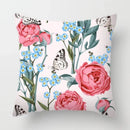 Axyaa Cute Butterfly Floral Print Pillowcase 45*45cm for Home & Office Decor
