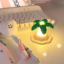 Axyaa Cartoon Coconut Tree Night Light - Ideal Children's Bedroom Desk Lamp