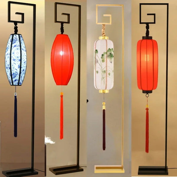 Axyaa Retro Zen Floor Lamp for Modern Living Room Decor