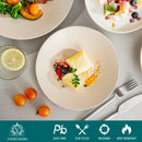 Axya Stoneware Tableware Set for 4/8/12 | Dinner/Dessert/Soup Plate Bowl Service