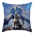 Wild Wolf Print Pillow Cases by Axyaa: Animal Cushion Cover for Home Sofa Decor