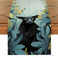 Tropical Plant Dog Table Runner by Axyaa: Dining Table Decor for Kitchen Parties