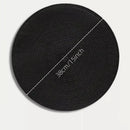Axyaa Christmas Black Round Woven Placemats Set for Kitchen Tables - 6PCS