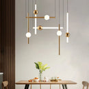Axyaa Modern Horizontal Pendant Lamps in Gold Black for Home Lighting