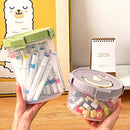 Axyaa Clear Pencil Case - Large Capacity Desktop Organizer for Office Supplies