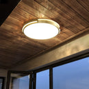 Axyaa Nordic Gold Round LED Ceiling Pendant Lamp for Bedroom Living Room Dining Room