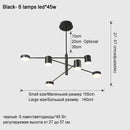 Axyaa Simple Black White Gold Ceiling Chandelier for Home and Restaurant