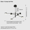 Axyaa Ironwork Design Ceiling Chandelier in Black White Gold for Home Restaurant Decor