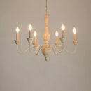 Axyaa French Vintage Wooden Chandelier for Home and Commercial Spaces
