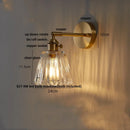 Axyaa Clear Glass Copper Wall Lights Nordic Modern Rotation Switch Lighting