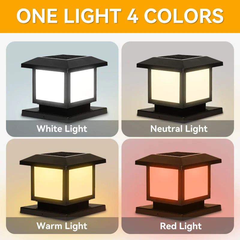 Axyaa Solar Lamp Pillar Light for Outdoor Landscape Decor