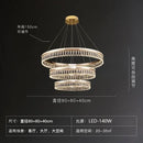 Axyaa Gold Metal Chandeliers Modern Luxury Crystal LED Hanging Lamps