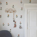 Axyaa Waffle Tulip Wall Stickers Floral Flowers Decals Modern Cartoon Decor