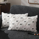 Axyaa Ghost Plush Pillow Covers 18x18 Inch for Sofa Chair - Soft Faux Fur Wool