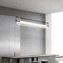Axyaa LED Pendant Chandelier: Modern Dining Room Light, Adjustable Height Flush Mount
