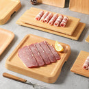 Axyaa Wood Grain Plastic Tray, Rectangular Hot Pot & Barbecue Plate