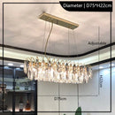 Axyaa Crystal Chandelier Pendant Light for Luxurious Living Room