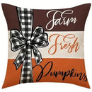 Axyaa Farm Fresh Pumpkins Pattern Cushion Cover for Sofa, Bedroom, Car