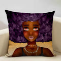 Axyaa African Lady Oil Painting Pillow Case Home Sofa Art Decoration Cover