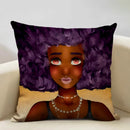 Axyaa African Lady Oil Painting Pillow Case Home Sofa Art Decoration Cover